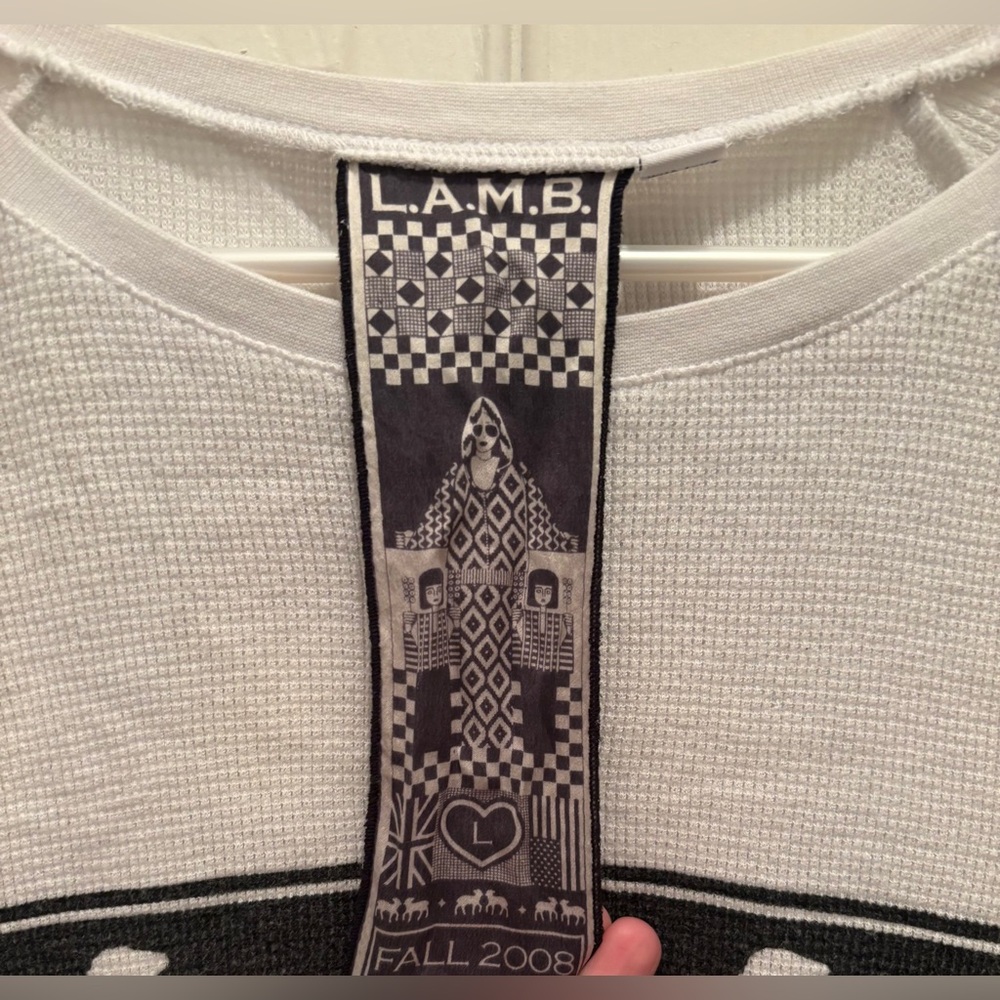 L.A.M.B. Brand Lightweight Waffle-Knit Long Sleeve Top - Picture 4 of 4